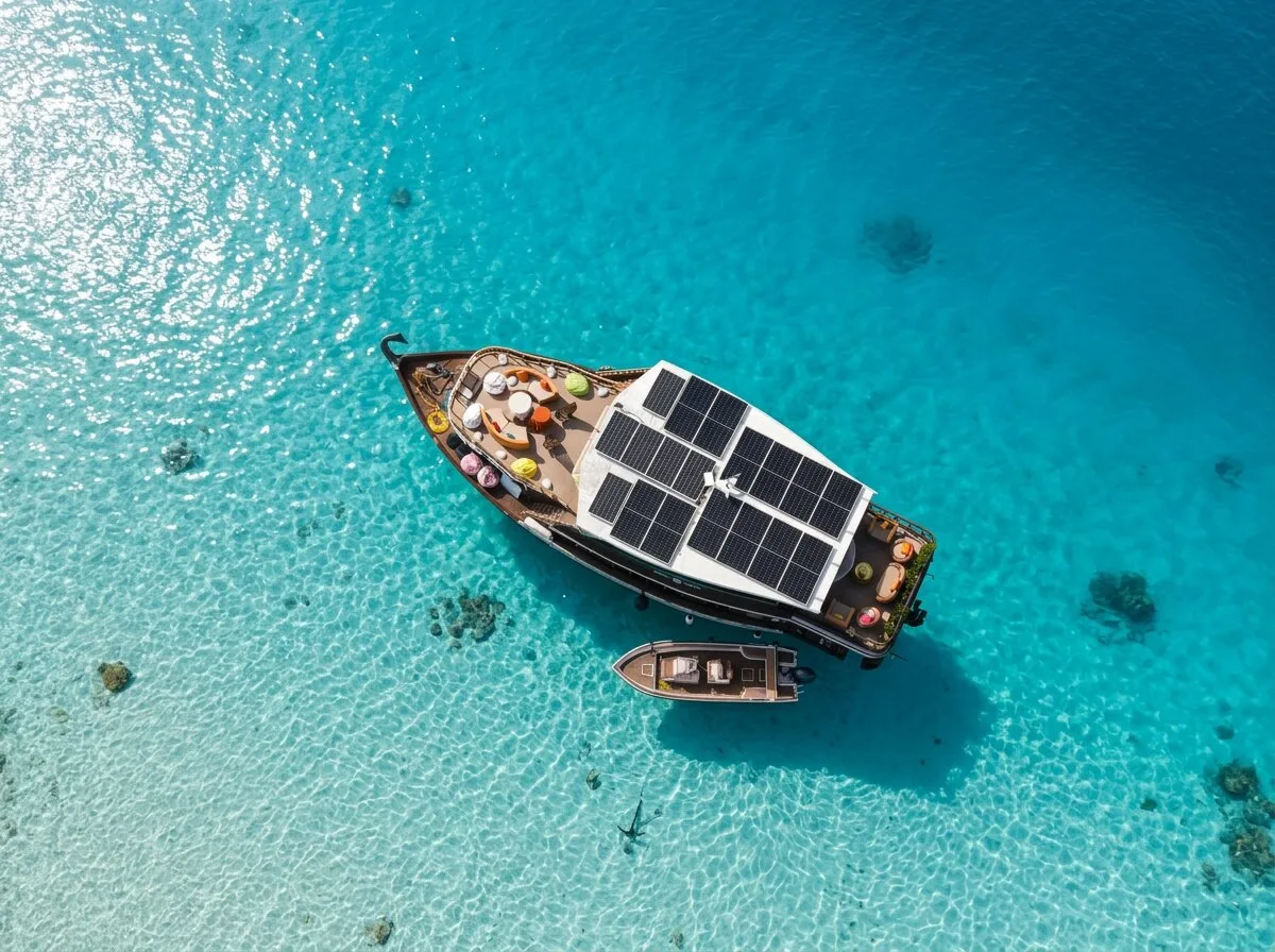 Total Silence Yacht in Maldives | Solar-Powered Yacht Charter — Atoll Villa, Maldives